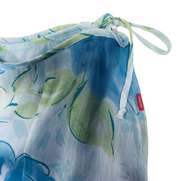 Floral bias-cut skirt JACKPOT blue and green size small - Picture 6 of 15